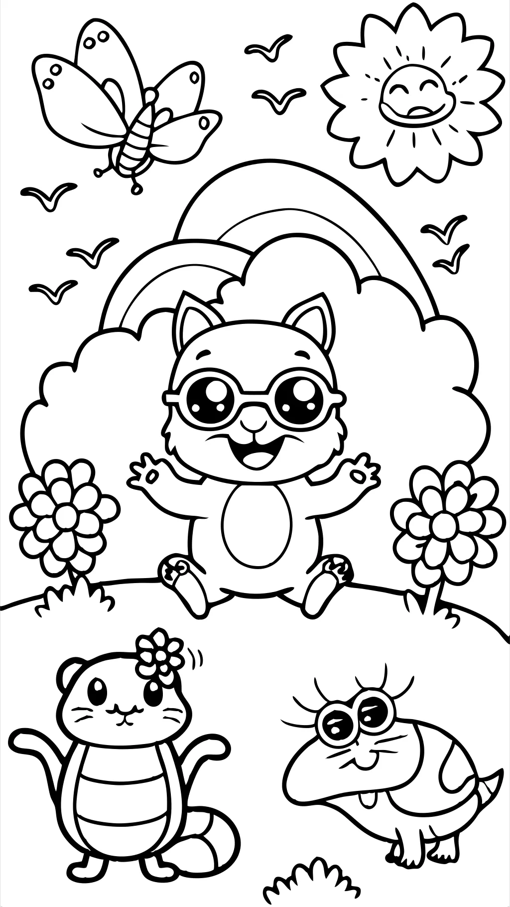 easy funny coloring pages